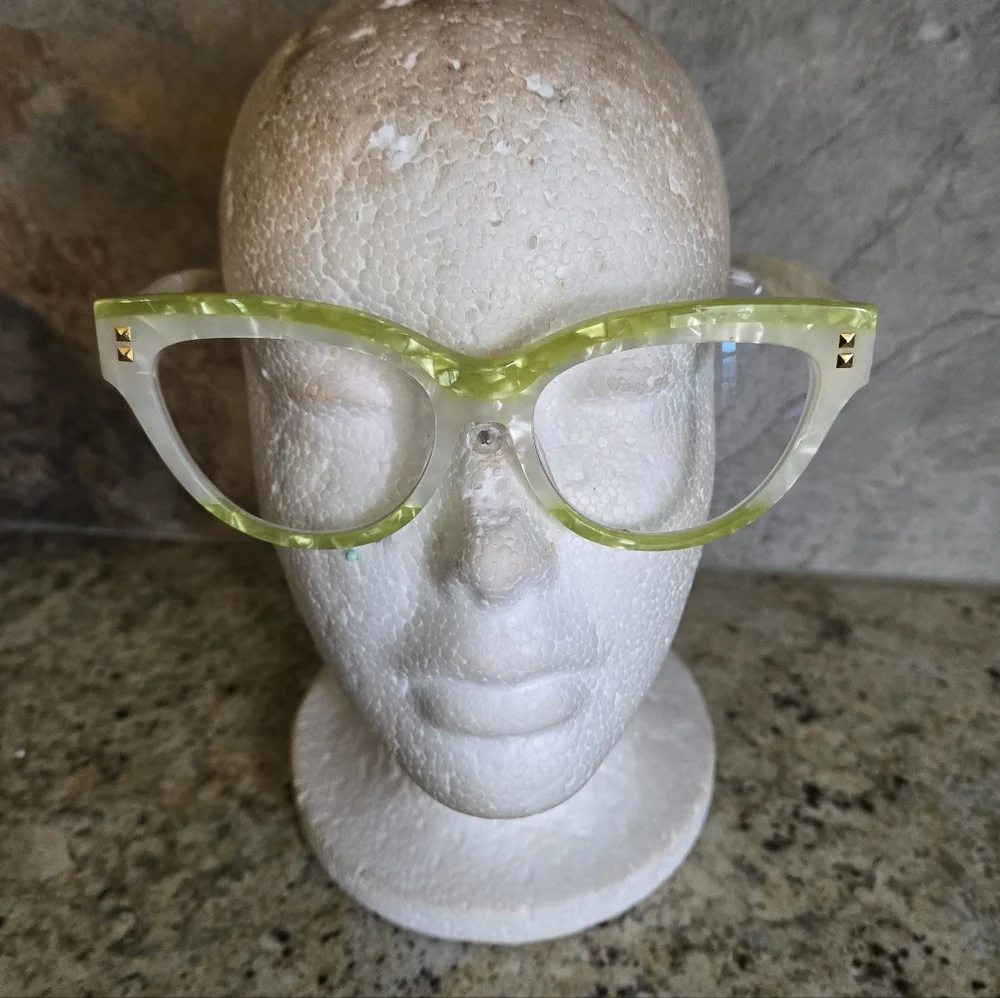 Translucent Lime Green Women's Fashion Glasses - Unbranded - Picture 2 of 2